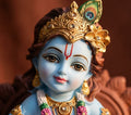 Lotus Bloom Krishna Seated Joyful Altar Murti