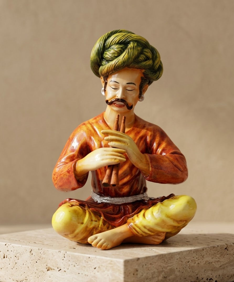 Heritage Flute Maestro Classical Musician Sculpture