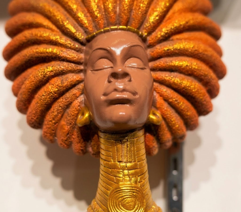 Abstract Muse Woman Face Bust Sculpture - Detailed Artisan View 5 | House of Mandana