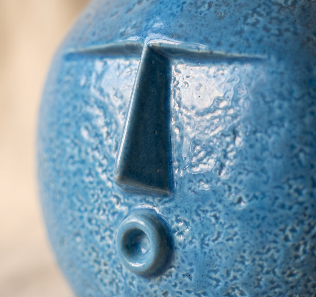 Sculptural Ring Stoneware Vase - Detailed Artisan View 6 | House of Mandana