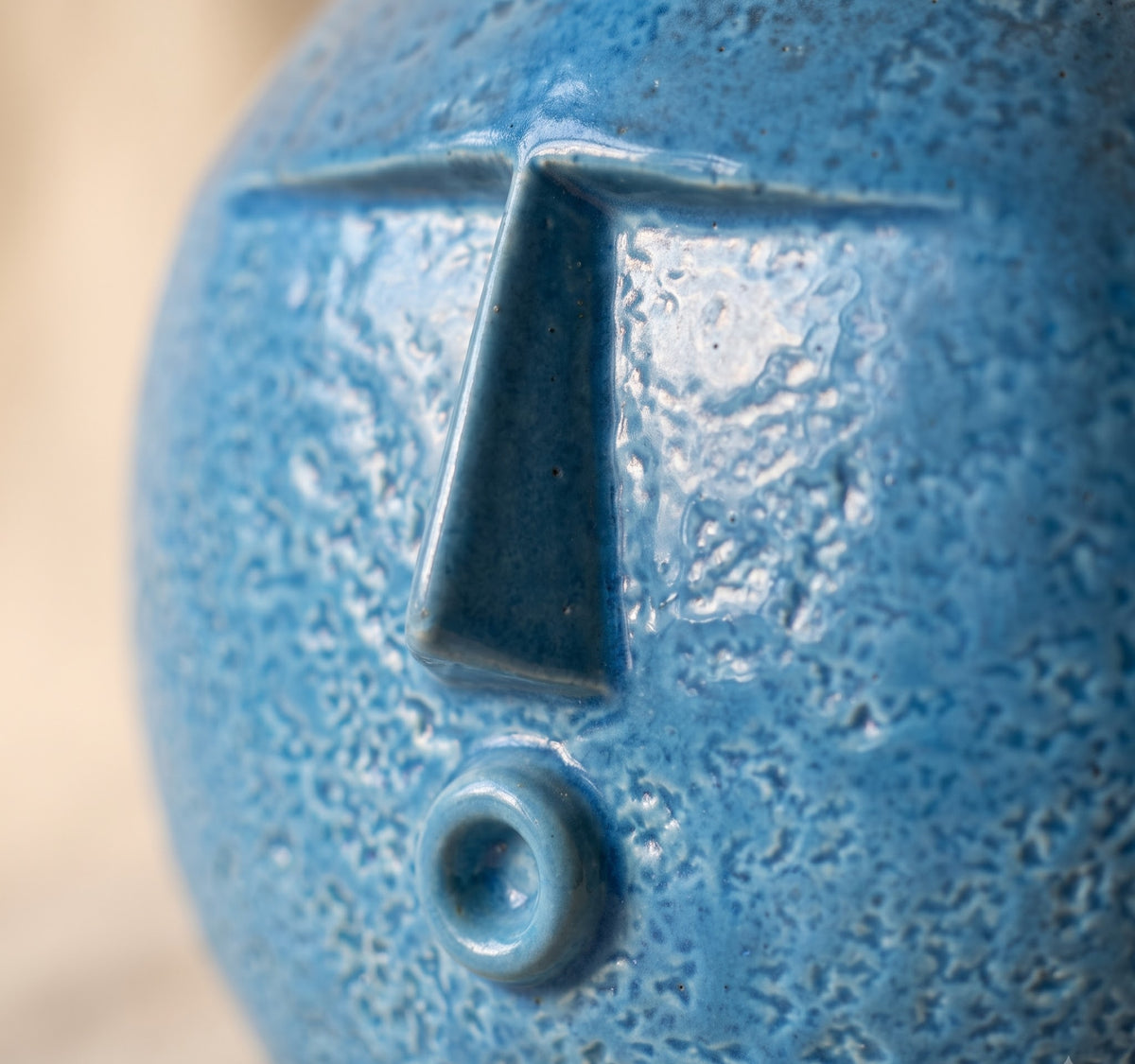 Sculptural Ring Stoneware Vase - Detailed Artisan View 6 | House of Mandana