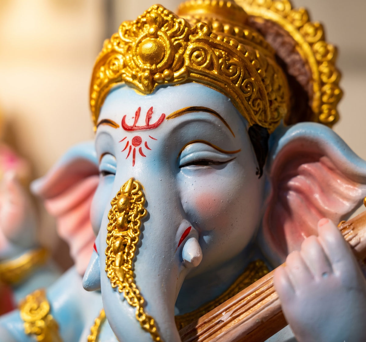 Swaram Ganesha Tabletop Musical Sculpture - Living Room & Mandir Decor Placement | House of Mandana