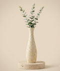 Artisanal Textured Floral Fluted Urn Vase - Handcrafted Solid Luxury Vases & Vessels | House of Mandana