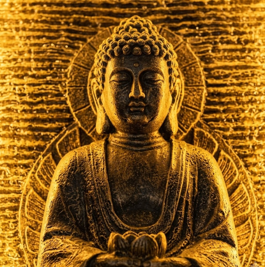 Bodhi Grove Cascading Buddha Water Fountain - Detailed Artisan View 4 | House of Mandana
