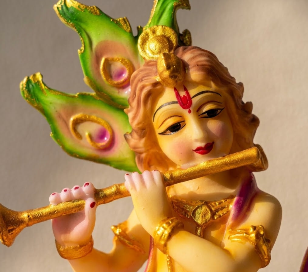 Little Krishna Blossom Handcrafted Lotus Altar Idol