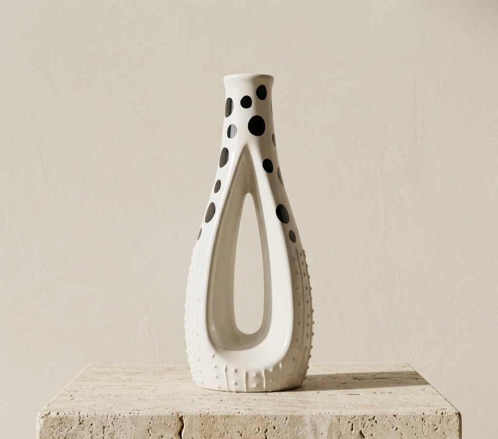 Sculpted Feminine Silhouette Ceramic Vase - Handcrafted Solid Luxury Vases & Vessels | House of Mandana