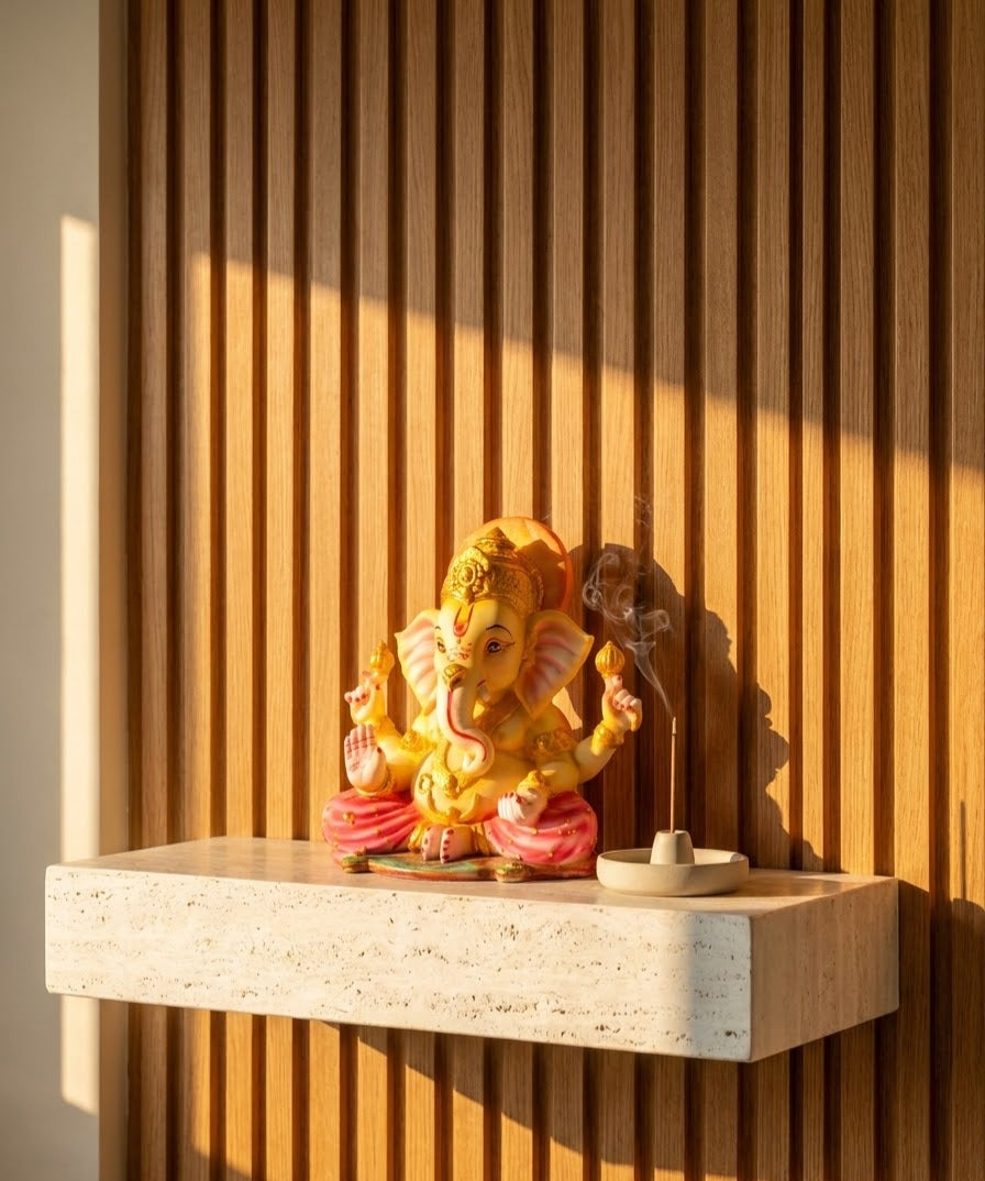 Rose Aura Ganesha Handcrafted Murti