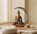 Crescent Serenity Buddha – Twilight Gold Edition - Handcrafted Solid Luxury Buddha & Zen Decor | House of Mandana