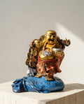 Crimson Fortune Laughing Buddha Statue