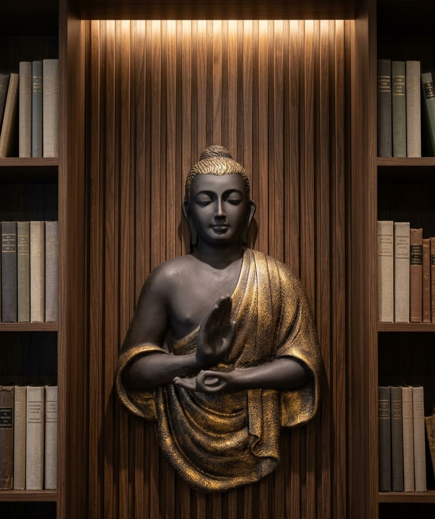 Golden Mudra Meditating Buddha Hanging