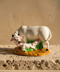 Sacred Kamadhenu Cow & Calf Handcrafted Figurine