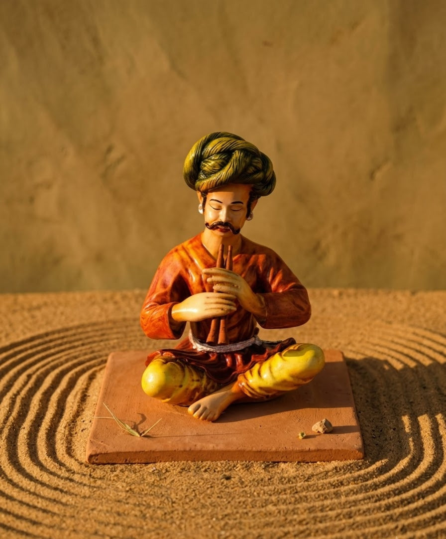 Heritage Flute Maestro Classical Musician Sculpture