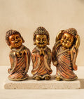 Joyful Dharma Little Monk Set of 3 Statues