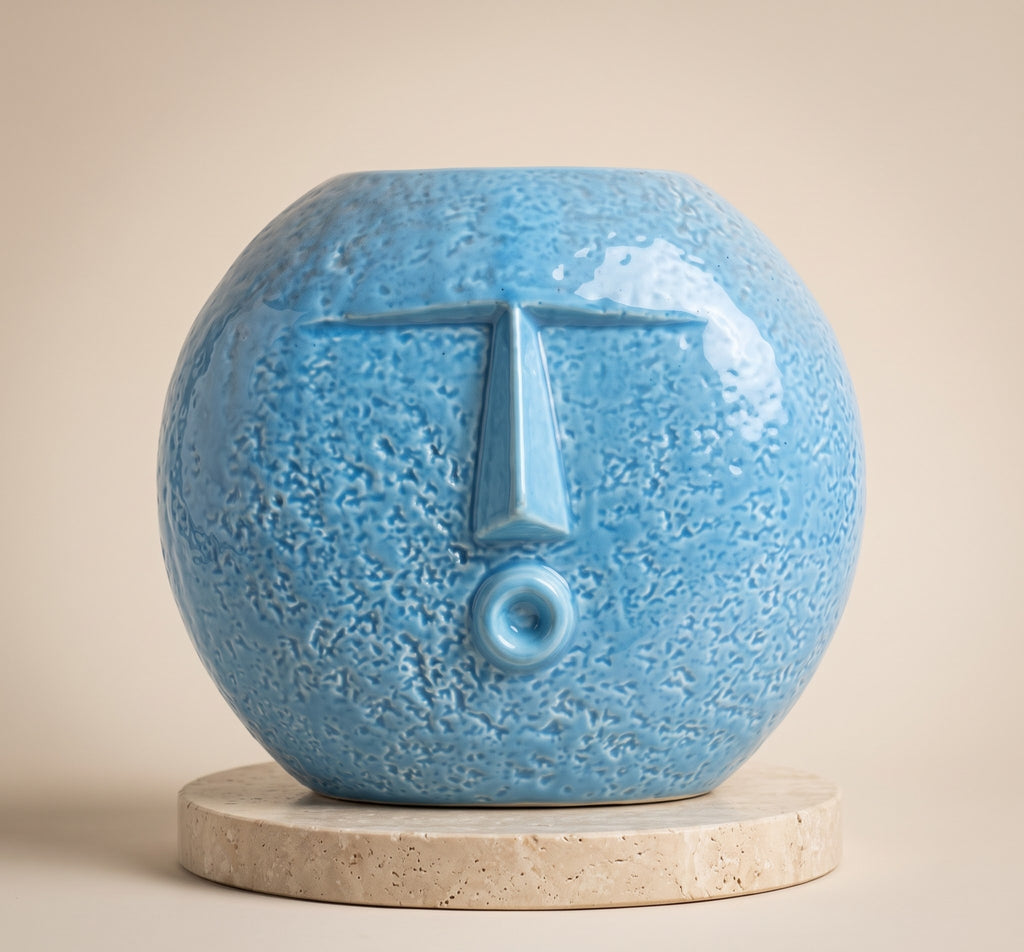 Sculptural Ring Stoneware Vase - Detailed Artisan View 5 | House of Mandana