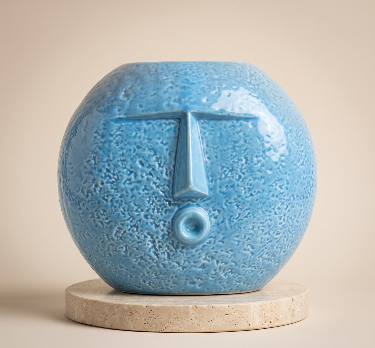 Sculptural Ring Stoneware Vase - Detailed Artisan View 5 | House of Mandana