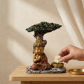 Illuminated Zen Buddha Indoor Water Feature - Handcrafted Solid Luxury Decorative Fountains | House of Mandana