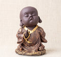 Tranquil Monk Blessing Bronze Meditation Statue