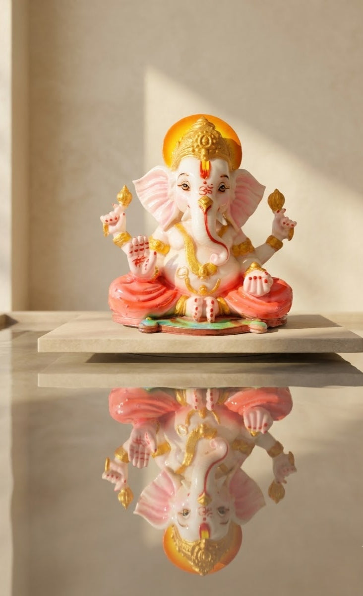 Regal Crown Ganesha Luxury Tabletop Murti