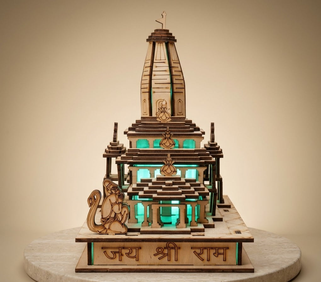 Handcrafted Wooden Ram Darbar Temple Decor - Handcrafted Solid Luxury Divine & Spiritual Decor | House of Mandana