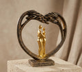 Eternal Bond Couple Heart-Framed Modern Sculpture