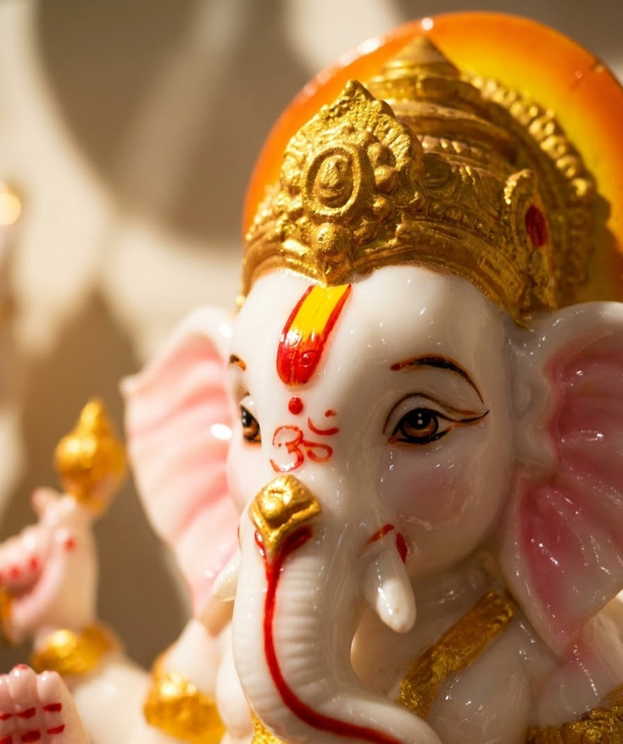 Regal Crown Ganesha Luxury Tabletop Murti
